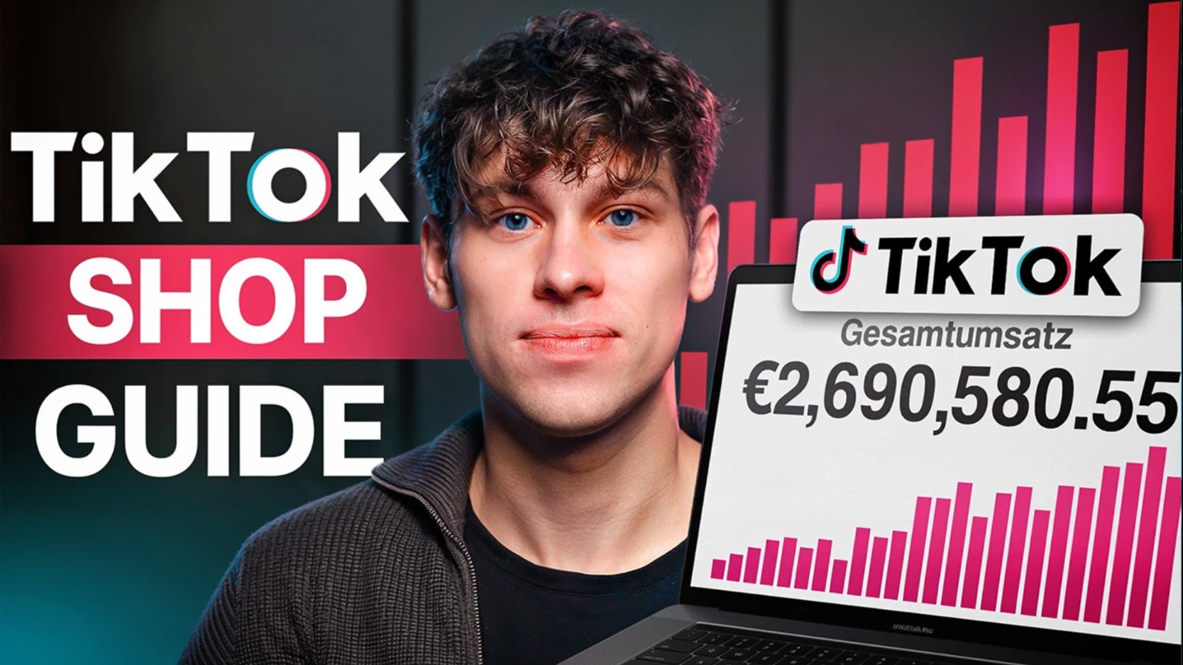 TikTok Shop guide showing 2.6M euro revenue