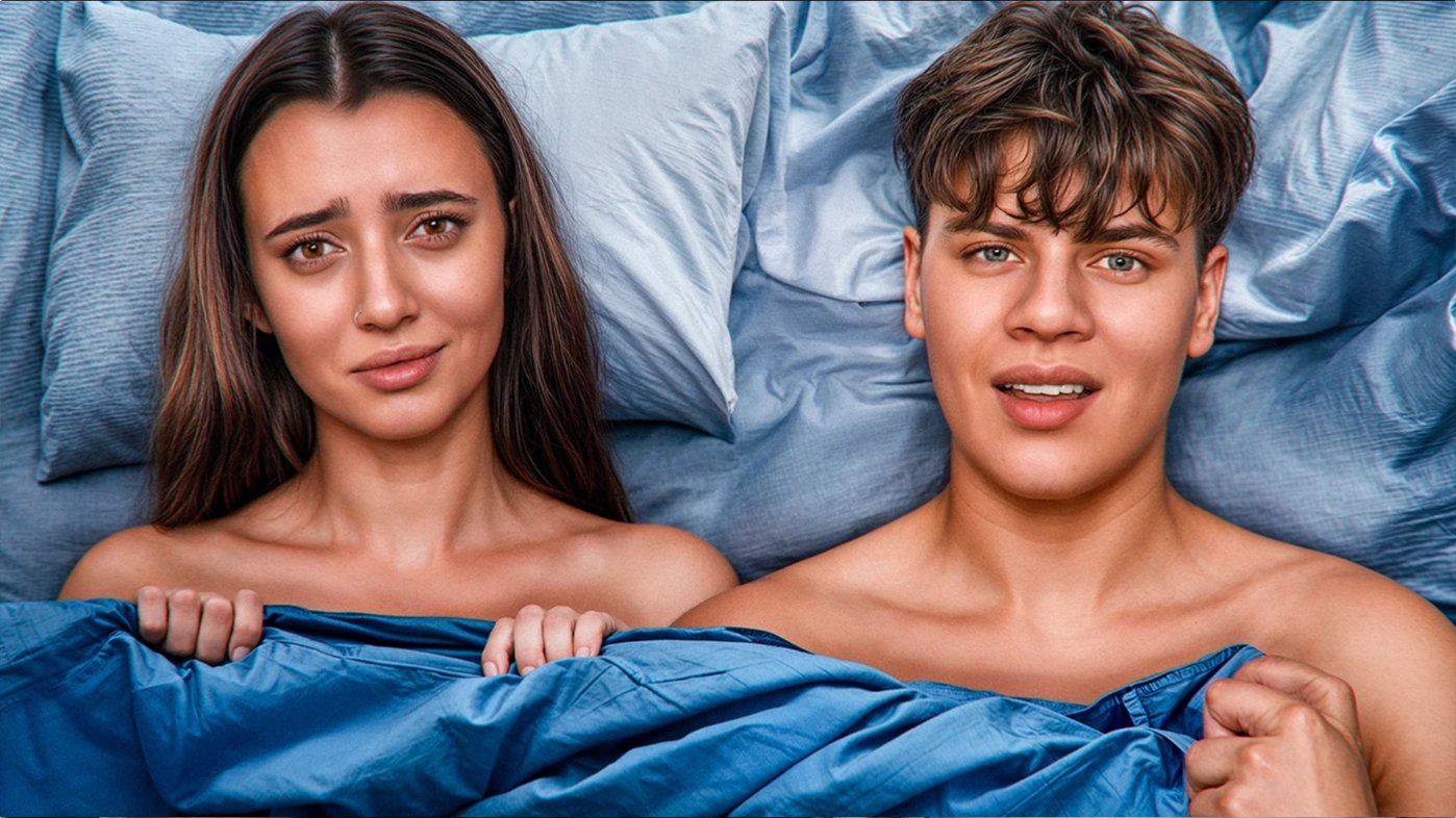 Couple in bed, relationship storytime